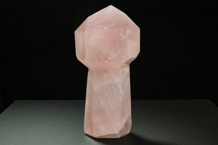 Free-Standing Polished Rose Quartz Sculpture - Madagascar #299627